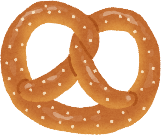 Watercolor Illustration of a Traditional German Pretzel